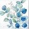 Eucalyptus Leaves Navy by Cynthia Coulter 14" x 14" Canvas Wall Art (Set of 2)